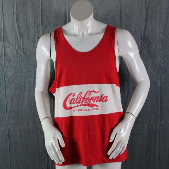 Vintage Graphic Tank - California It's The Real Thing Puffer Graphic - Men's XL - Picture 1 of 7